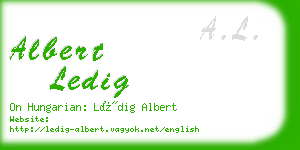 albert ledig business card